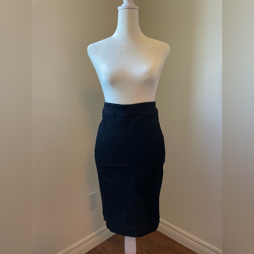 The Castings from Aritzia Black Stretch Denim Pencil Skirt